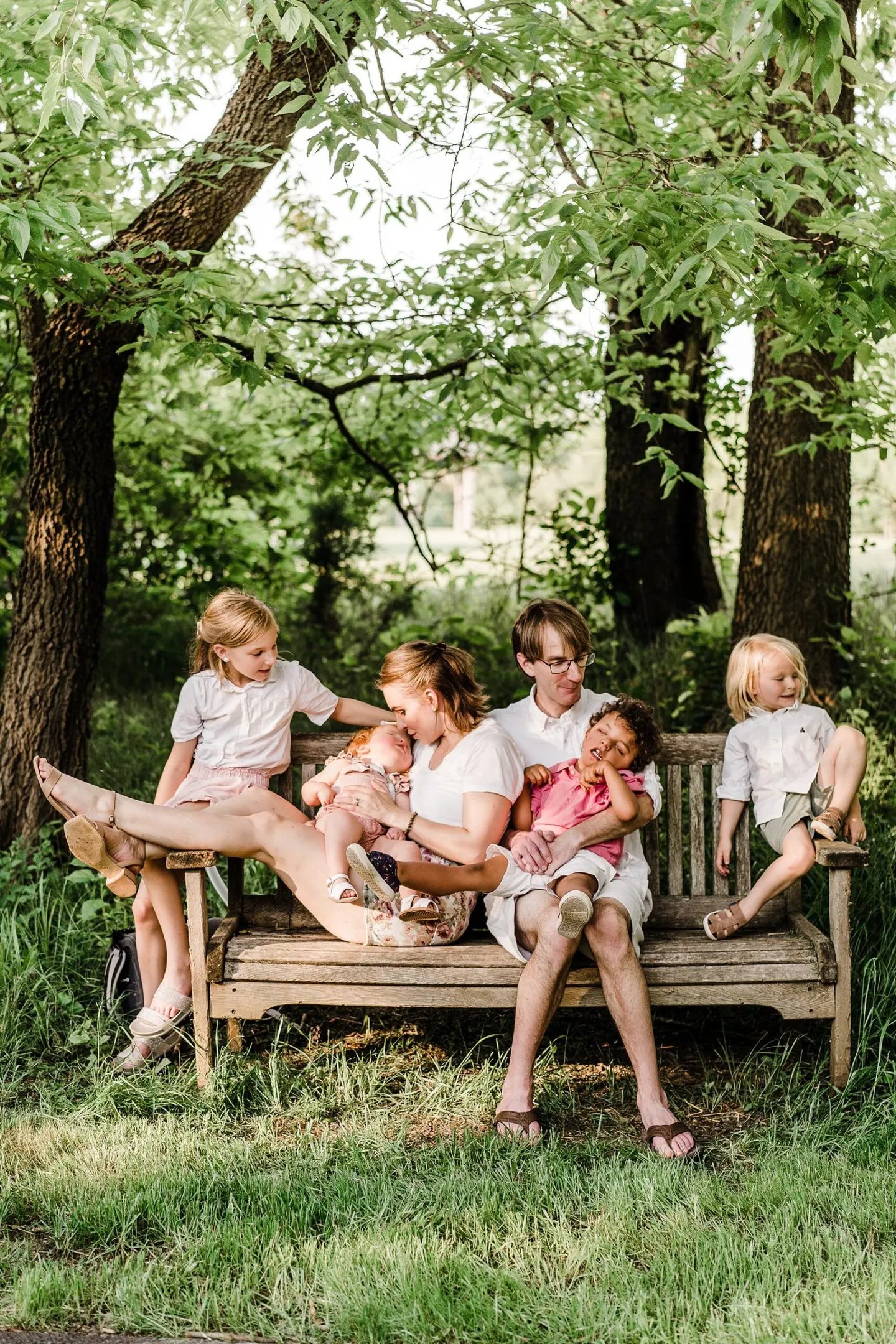 poses for outdoor family sessions with kids with special needs
