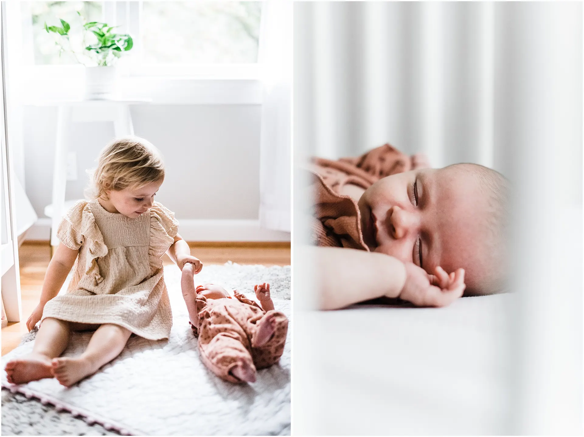 Tips for newborn photos with siblings