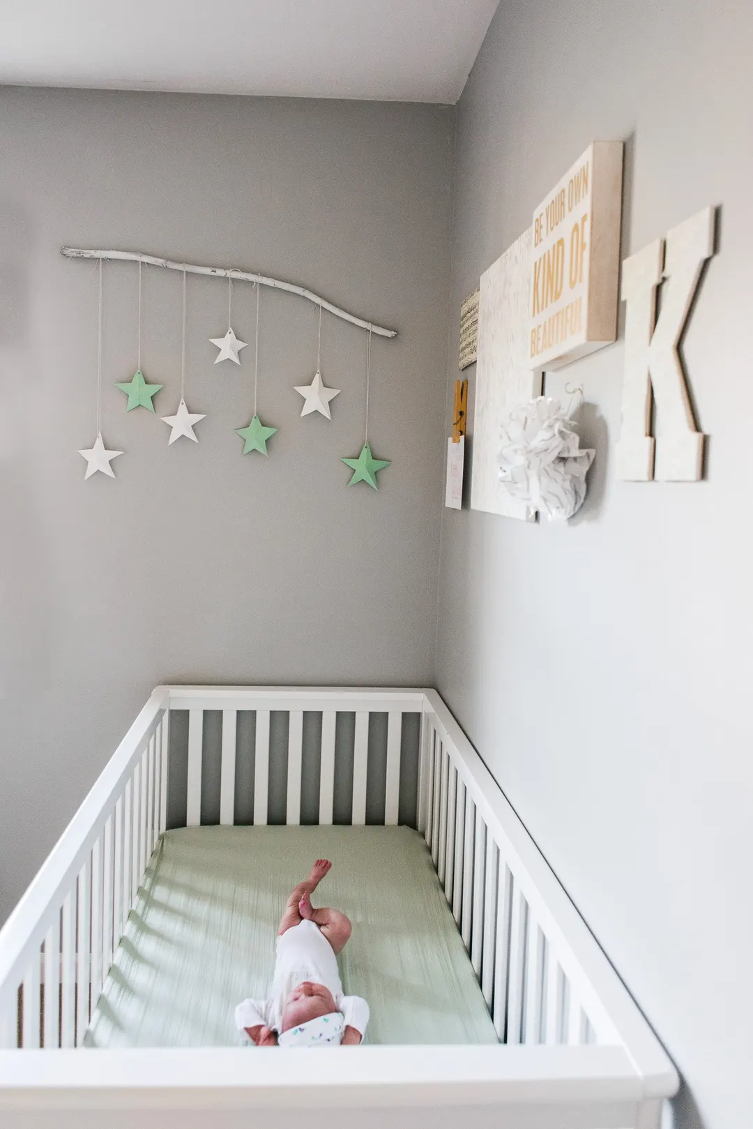 newborn girl in crib, letter to newborn daughter