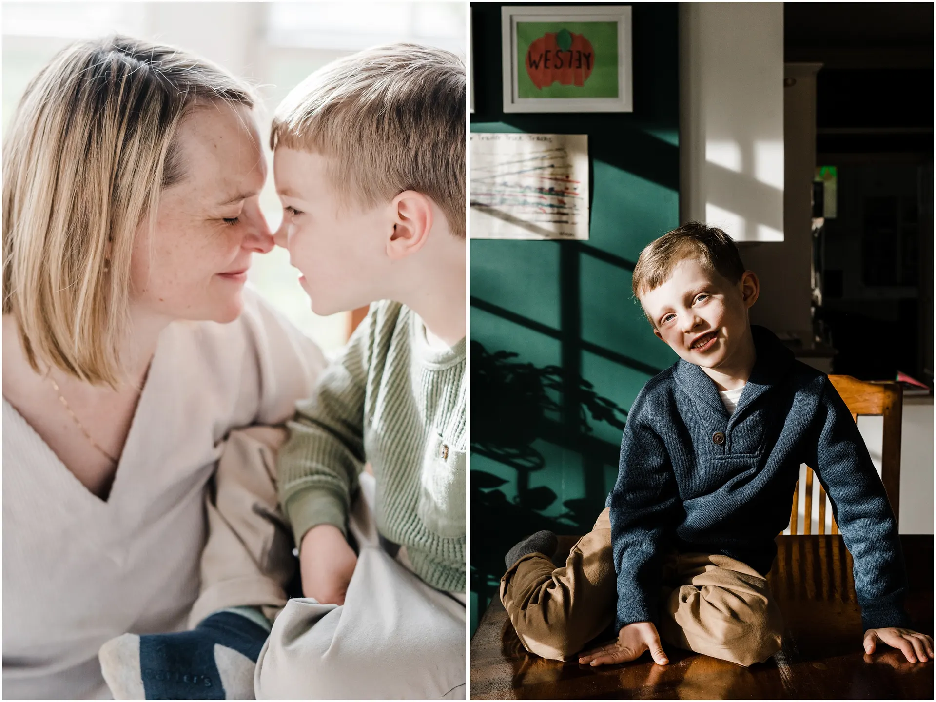Relaxed newborn photos at home in Crozet