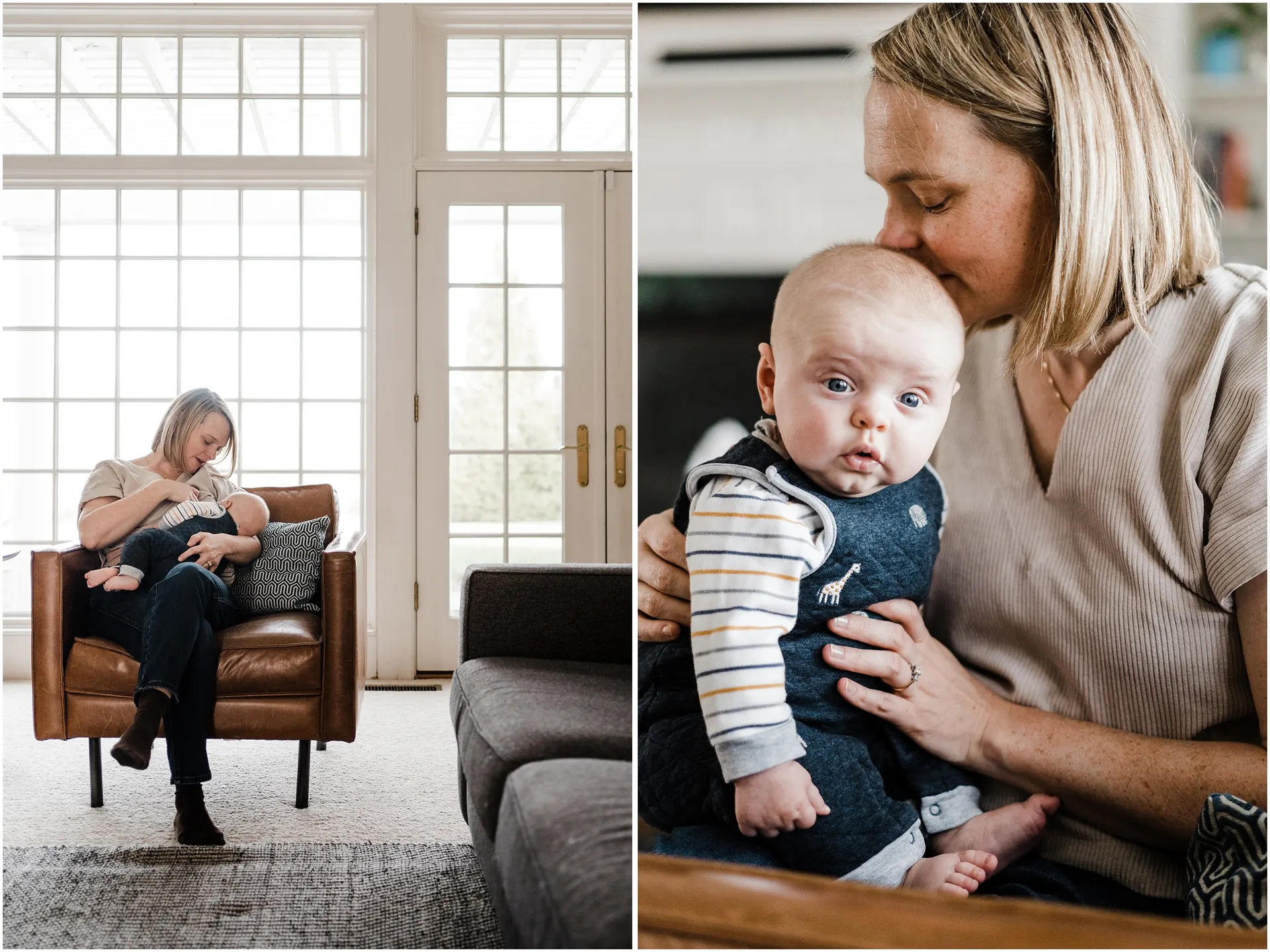 Relaxed newborn photos at home in Crozet