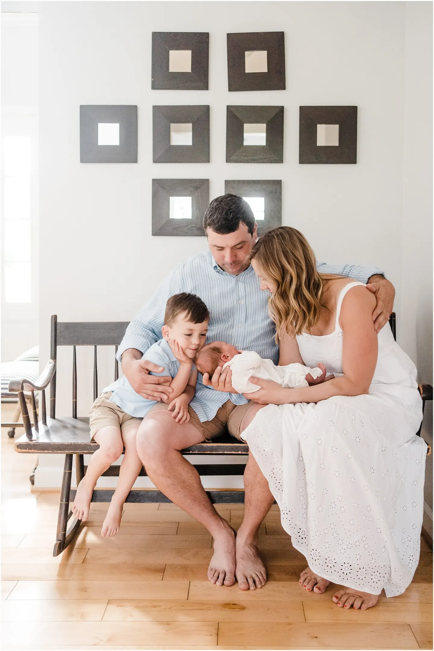 Summer lifestyle newborn photos at home | Charlottesville, VA