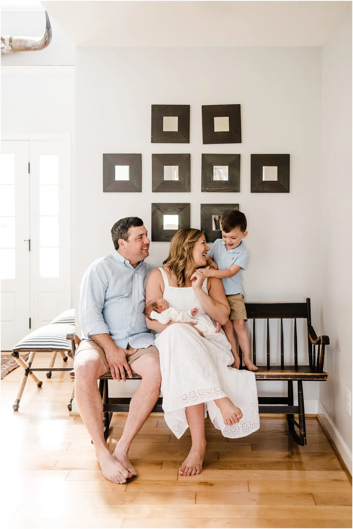 Summer lifestyle newborn photos at home | Charlottesville, VA