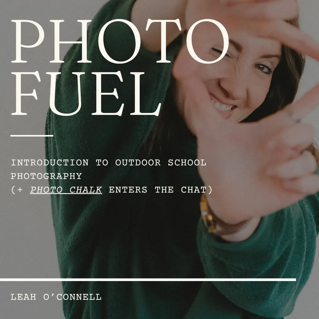 Cover art for "Introduction to Outdoor School Photography (+ Photo Chalk enters the chat)" — the Photo Fuel podcast