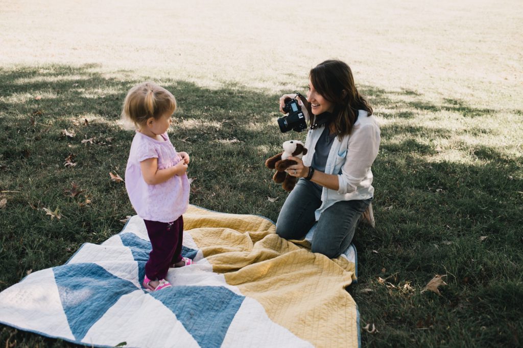 behind the scenes of a photographer using school photos to grow photography business