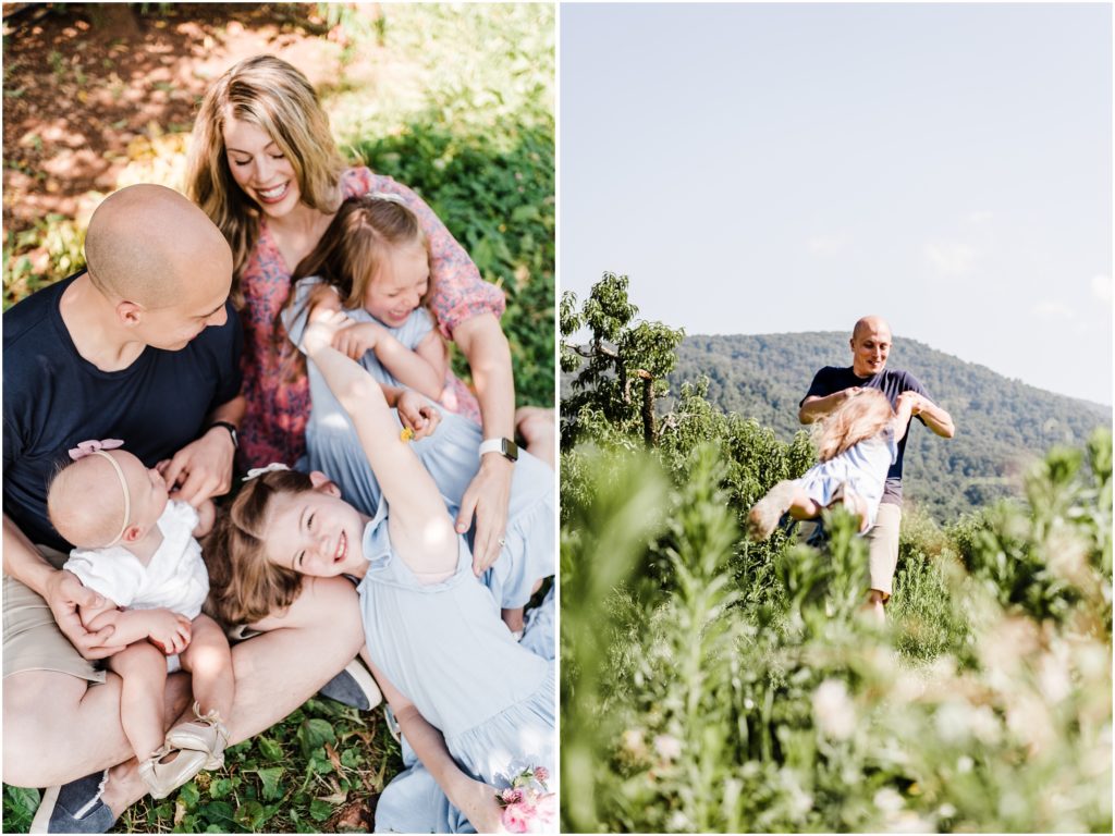 family photos at chiles peach orchard