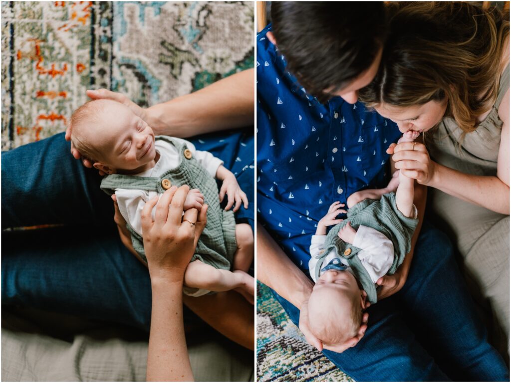 casual posing ideas for summer lifestyle newborn photos at home