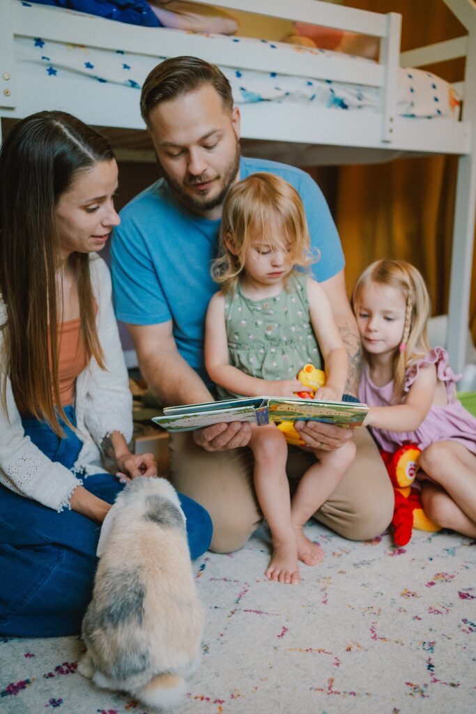 family photos with a bunny