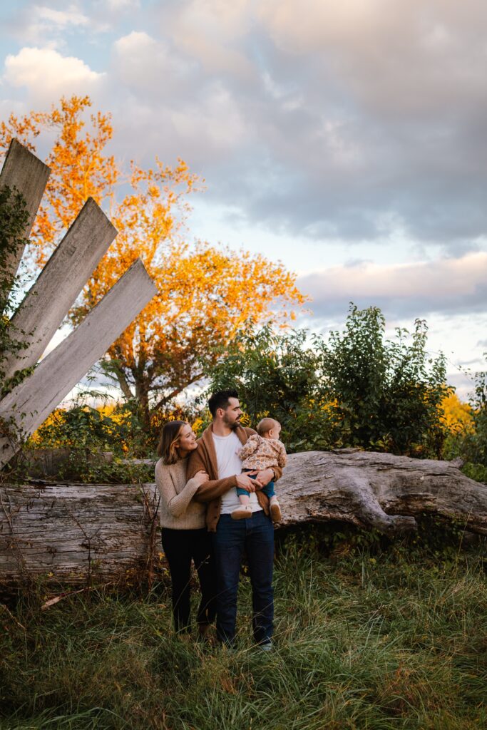 outdoor family photos in Charlottesville with a family of 3