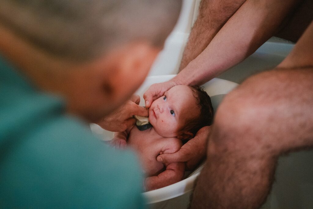 newborn photos with gay couple and nighttime routine