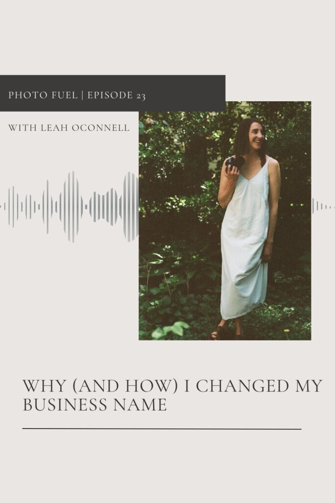 podcast episode about naming a family photography business