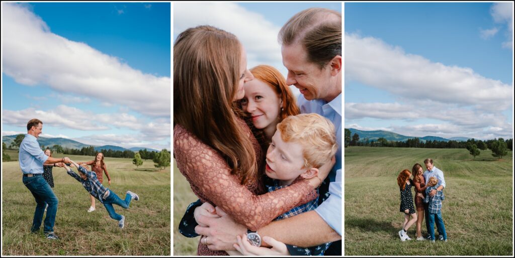 example of full sun family photos with teens