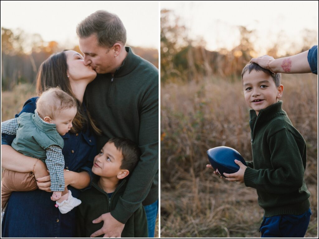family photos in late fall with brothers