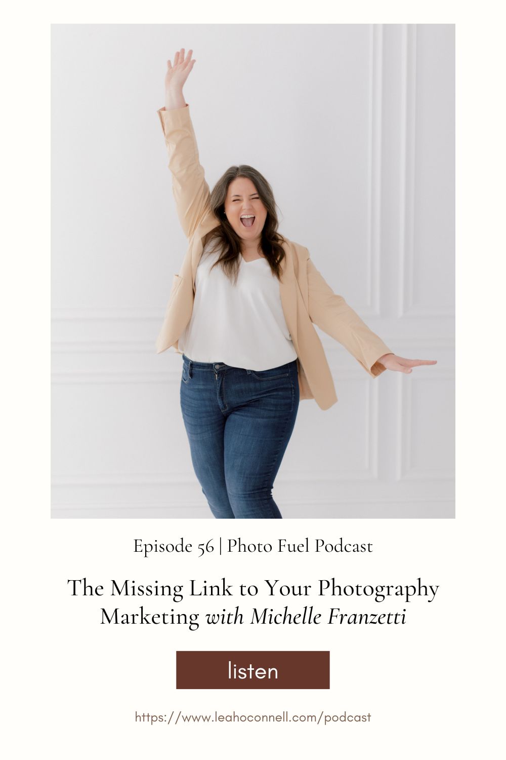Podcast episode on photography marketing with Michelle Franzetti