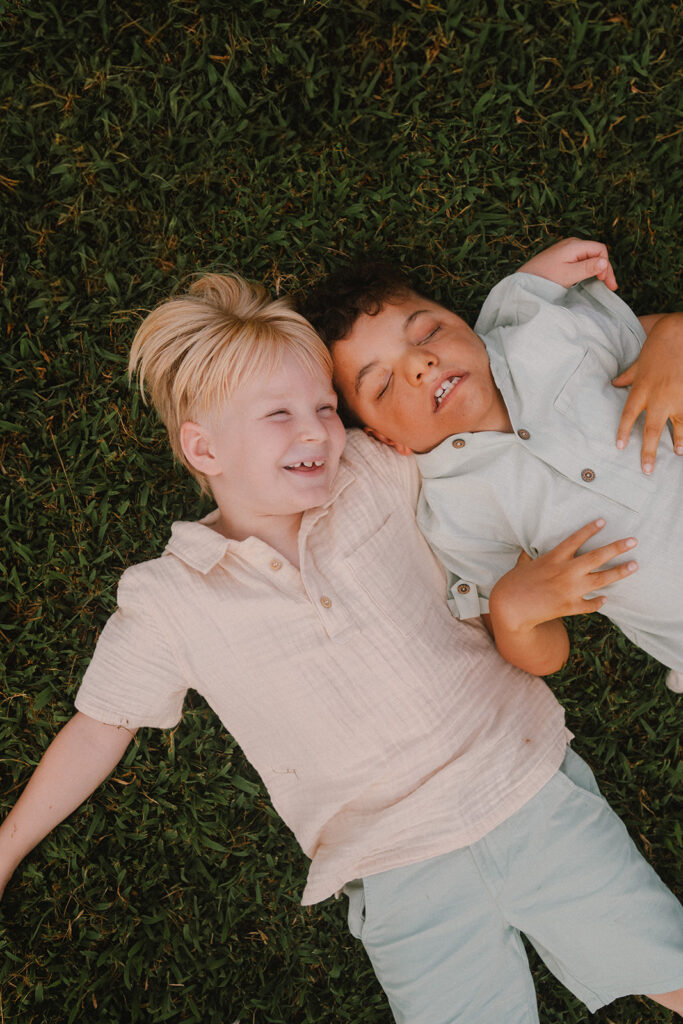pose for brothers, child with special needs