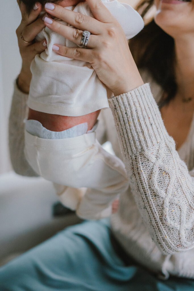 detail shot in charlottesville newborn photos at home